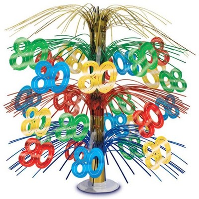80th Birthday Cascade Centerpiece 18'' Foil 80th Birthday Party Decoration