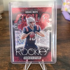 2024 Rookies & Stars Stellar Rookies Red Longevity Laser Prizm Drake Maye RC