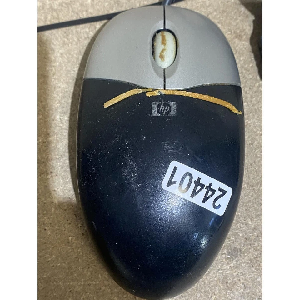 HP 265986-003 Optical Mouse Black Wired USB 2-Button Scroll Wheel for Desktop PC - Image 2 of 4