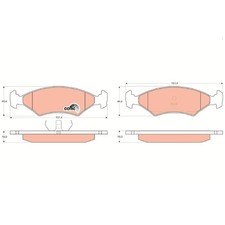 Satz Bremsbeläge Bremsklötze vorne für Mazda 121 3 JASM | 24425770