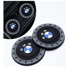 BMW Car Cup Holder Coasters Set of 2 – Silicone Non-Slip Drink Mats for BMW