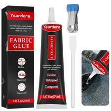 Fabric Glue, Permanent, Clear, Washable Adhesive for clear/transparent
