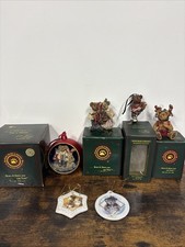 Boyd  s Bears Bearstone Collection Ornaments Bundle Lot of 6 Santa Bear Figurines