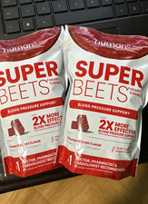 2 Pack HumanN - SUPER BEETS Heart Chews, Pomegranate, 60 Count,FREE SHIP