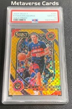 2024-25 Panini Select Kyshawn George Rookie RC Courtside Gold Prizm 09/10 PSA 10