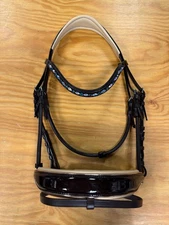 Halter Ego Florentina Snaffle Bridle w Navette Crystal Browband. Size Full.