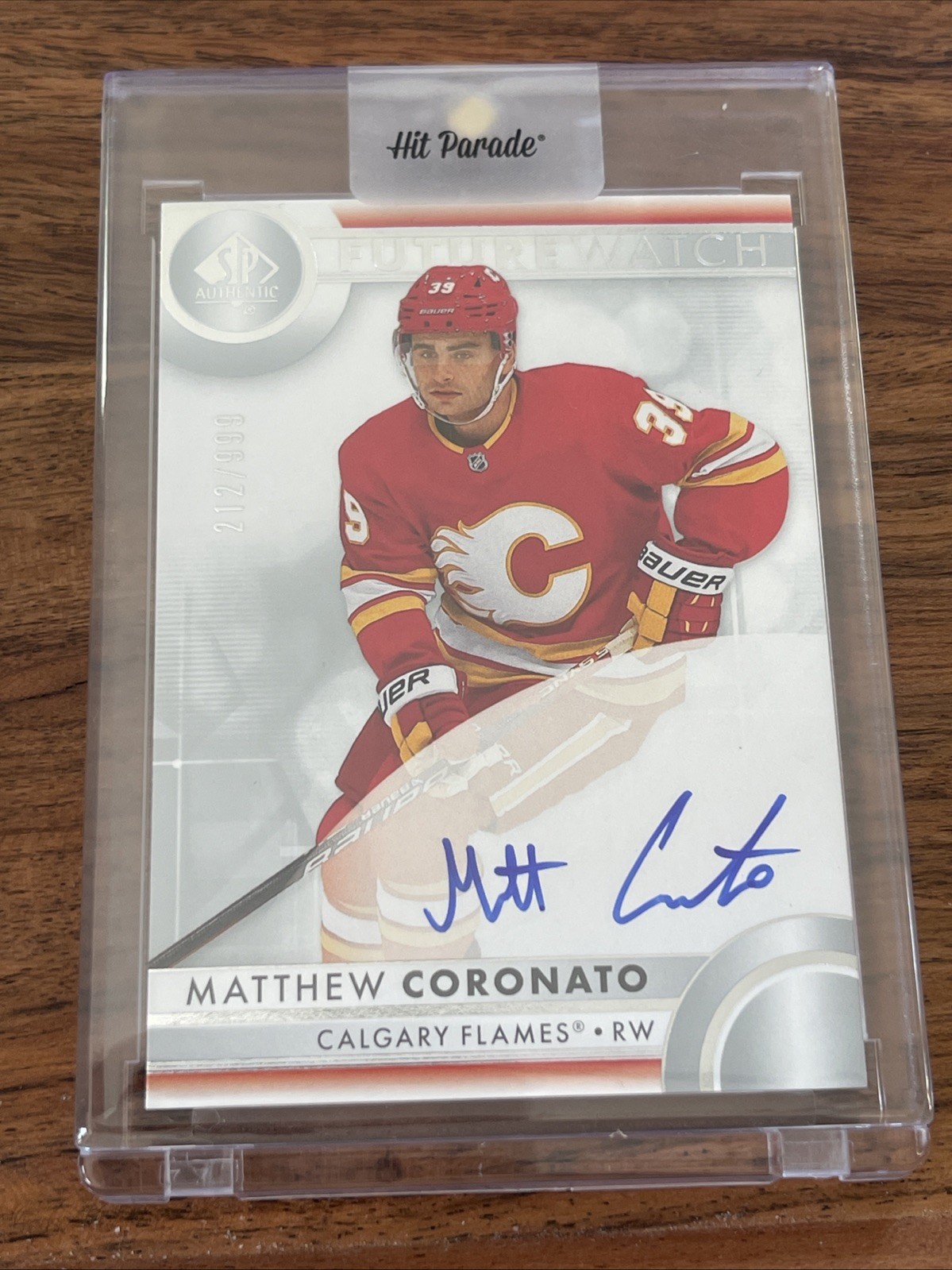 2023-24 UD SP Authentic #108 Matthew Coronato Future Watch Rookie Auto /999