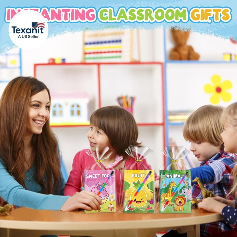 Libros para colorear para niños favores de fiesta: lápices de colores a granel mini libros para colorear para niños  Foto 4 de 4