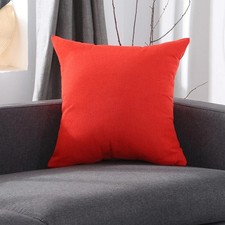 1x Pillow Case. 16"x16" Red Solid 200TC 100 Cotton