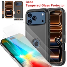 For iPhone 17 Pro Max 17 Air Phone Shockproof Case with 2pcs Screen Protector