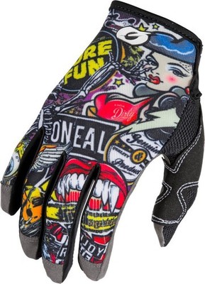 Oneal Mayhem Crank Motocross Handschuhe, schwarz/bunt, L