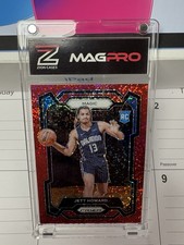 Jett Howard Panini 2023-24 Prizm Red Sparkle Rookie SSP #132