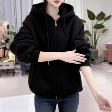 Women Zipper Hoodie Sweatshirt Cardigan Coat Zip Hooded Jacket Pocket Casual New