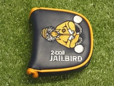 Odyssey Ai-One 2-Ball Jailbird Mini Mallet Putter Headcover Navy/Orange New