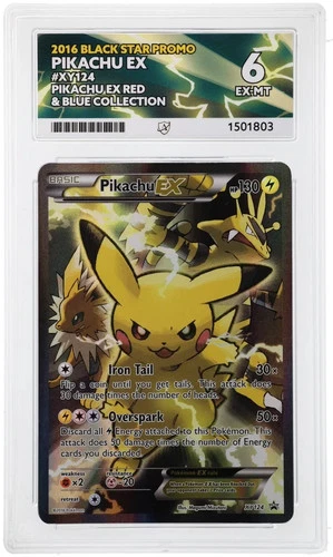 Pikachu EX Black Star Promo ACE 6 Holofoil Card XY124 2016 Pokemon TCG