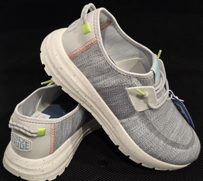 #ad HEY DUDE Womens Sirocco Speckle Sneakers Size 10 Gray Knit Comfort Slip On NWOB $44.95