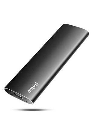 Netac 1TB SSD External USB 3.2 Gen 2, for Laptop, TV Recording, 1 TB, Black