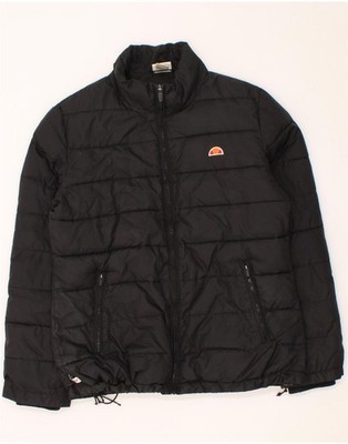 ELLESSE Womens Padded Jacket UK 14 Large Black Nylon AE01