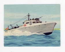 Granose Shipping card. International Police rapid vendette-boat, Port Tangiers