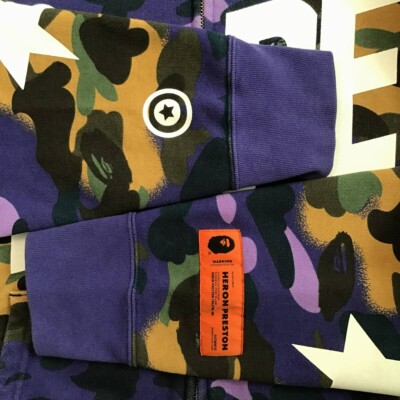 パーカー・フーディ BAPE x Heron Preston Mix 1st Camo Shark Zip Hoodie A BATHING APE Men's HOODIE BAPE x HERON PRESTON CAMO DUCK