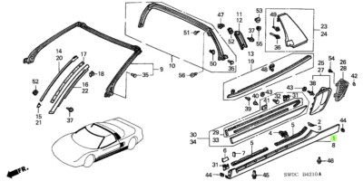 OEM HONDA COVER, PLASTIC NSX ABA-NA1 ABA-NA2 LA-NA1 LA-NA2 71801
