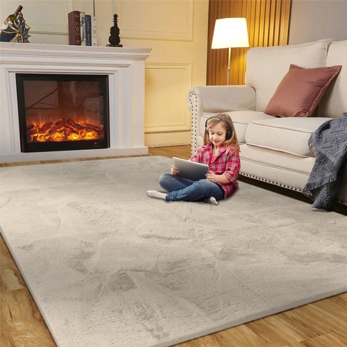Fluffy Rugs Large Shaggy Rug Bedroom Living Room Anti Slip Soft Carpet Floor Mat - Picture 7 of 56