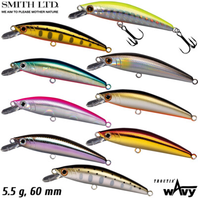 Smith Troutin' Wavy 65S 5.5 g Assorted Colors Native Trout Minnow
