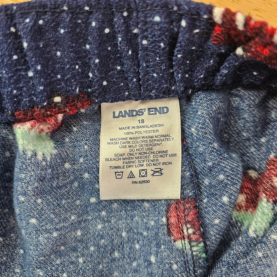 Lands’ End Boys XL 18 Flannel Pajama Pants Cotton Camper Van Print Stretch Waist - Image 2 of 4