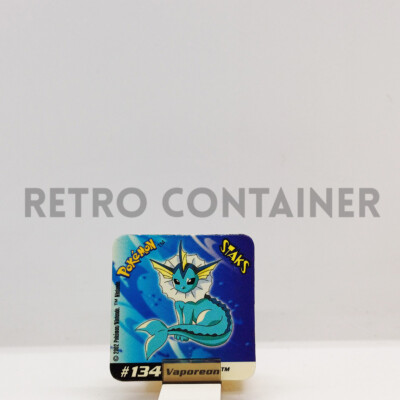 NINTENDO POKEMON STAKS PANINI 2002 Card Magnet Series 1 - # 134 Vaporeon