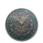 1891 Morgan Dollar AU. Rainbow Toned 90% Silver $1 U.S Coin # 1892