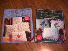 2 VINTAGE BOOKLETS on CANDLEWICKING by CATHY NEEDLECRAFT, INC.