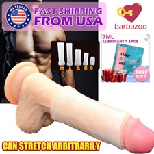 2PCS Set Penis Silicone Sleeve for Extender Stretcher-Max Vacuum Enlargement