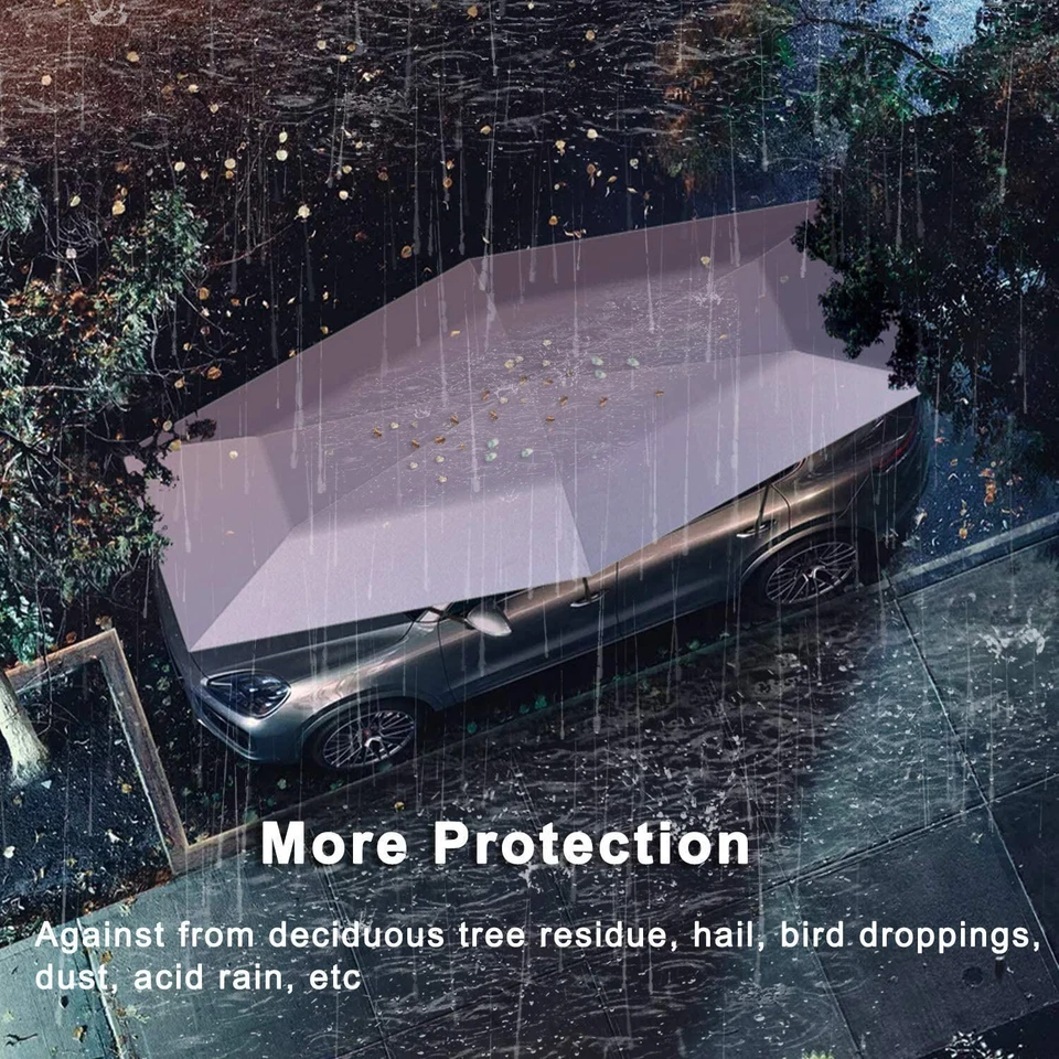 Paraguas de coche totalmente automático 4,2 M cubierta de techo control remoto anti-UV parasol Foto 4 de 4