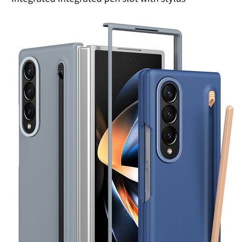 For Samsung Galaxy Z Fold 3 4 5 6 7 Slim Fold Screen Cover PC Matte Case+Stylus - 第 10/17 張圖片