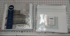 Nestl King Size Deep Pocket  5 Piece Bed Sheet Set White + White Duvet Cover Set