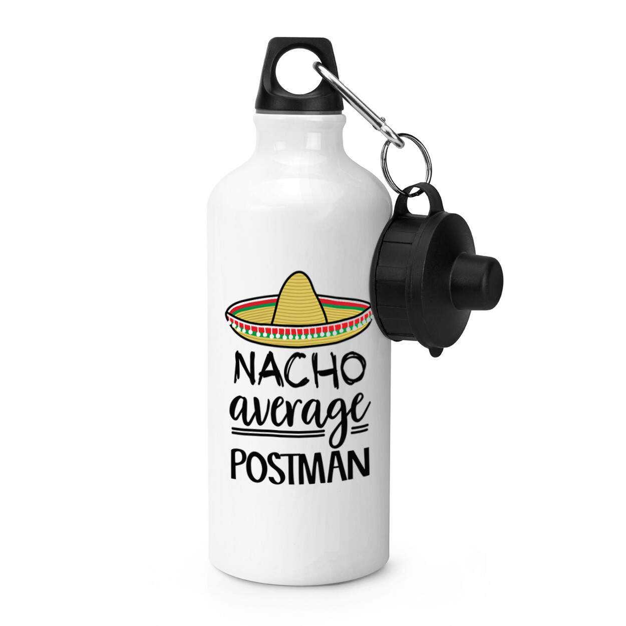 Nacho Average Postman Sports Water Bottle Worlds Best Favourite Funny Awesome