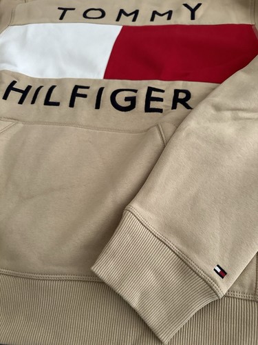 TOMMY HILFIGER - HERREN QUINN DRAWSTRING HOODIE LANGARM Lg TAN SWEATSHIRT NEU MIT ETIKETT - Bild 8 von 17