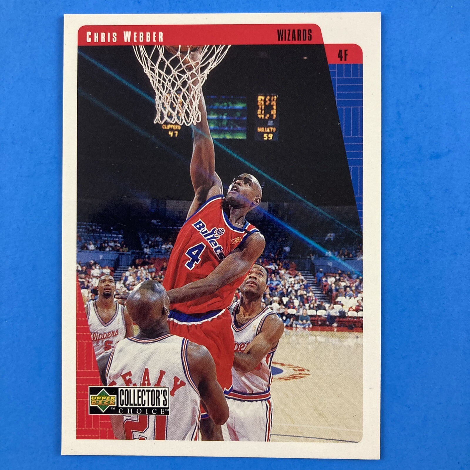 Chris Webber 1997-98 Upper Deck Collector's Choice Card #155 Washington Bullets