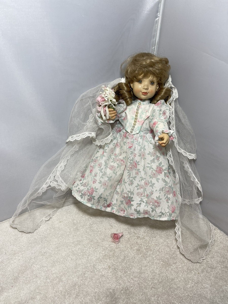 Vintage Sarah Kay Jointed Wooden Doll Italy 14