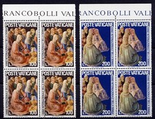 VATICAN Sc#588-9 Blk 4 1975 Painting - Praying Women by Fra Angelico MNH