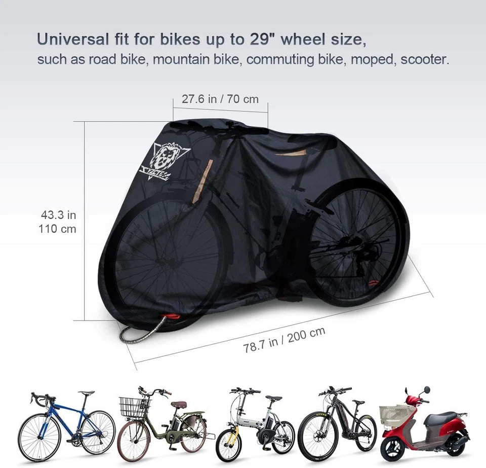 Waterproof Heavy Duty Motorcycle covers Fit Small Motorcycles (79 x 45 x 29 in) - Image 3 of 4