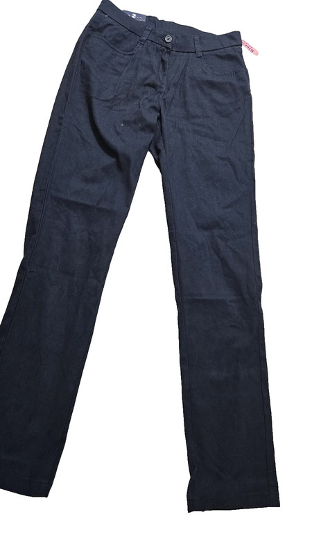 NWT IZOD School Uniform Pants Girls Size 9 Navy Skinny Stretch Fit Pants