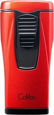 Colibri Monaco Triple Jet Flame Cigar Lighter - Metallic Red - New