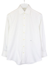 SUITSUPPLY Slim Formal Shirt Men's LARGE Button Up Spread Collar White
