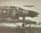 Marine F-4 Phantom Vietnam War Fighter Jet Usmc Aviation Bookplate Art Print