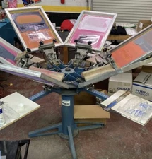 manual screen printing press
