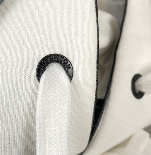 Buffalo David Bitton 1972 Hoodie Sweatshirt White Black Embossed Logo Mens M $79 - Picture 6 of 19