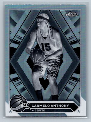 2023-24 Topps Chrome Basketball Carmelo Anthony Negative