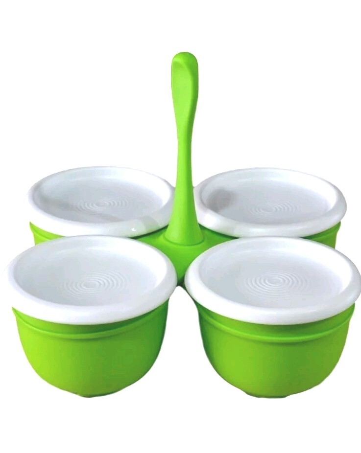 Tupperware Blossom Condimate Set Lime Green 4 Bowls with Lid | eBay