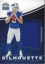 2017 Crown Royale Jumbo Rookie Silhouette Jersey #1 Nathan Peterman 